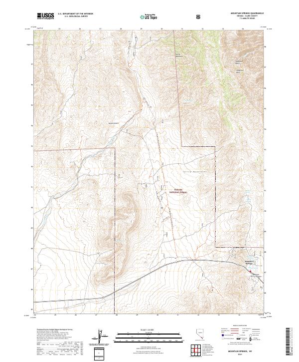 Mountain Springs 2021 topographic map thumbnail