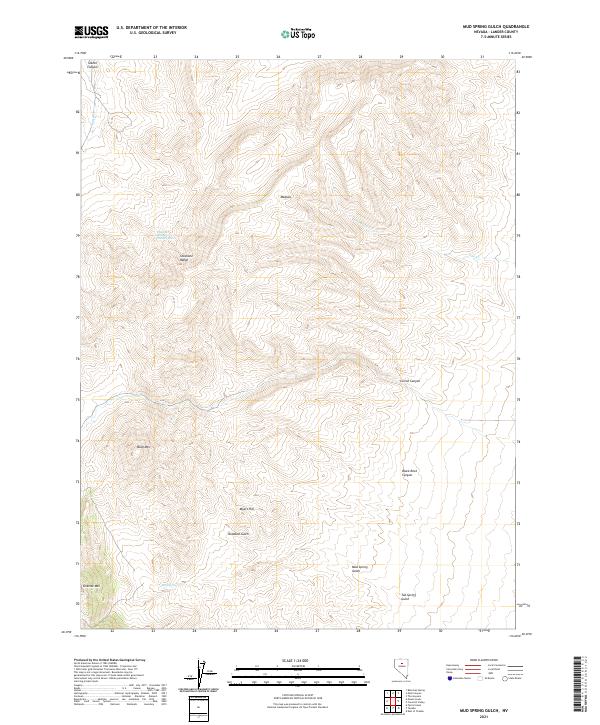 Mud Spring Gulch 2021 topographic map thumbnail