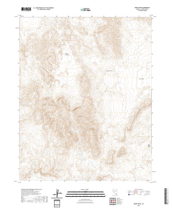 Muddy Peak 2021 topographic map thumbnail