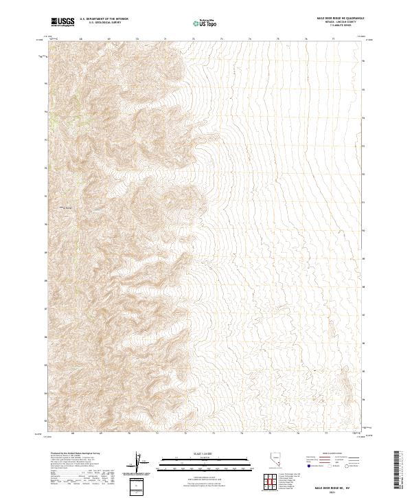 Mule Deer Ridge NE topographic map thumbnail