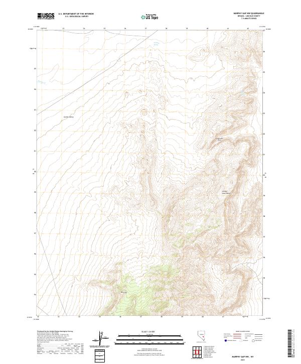 Murphy Gap NW 2021 topographic map thumbnail
