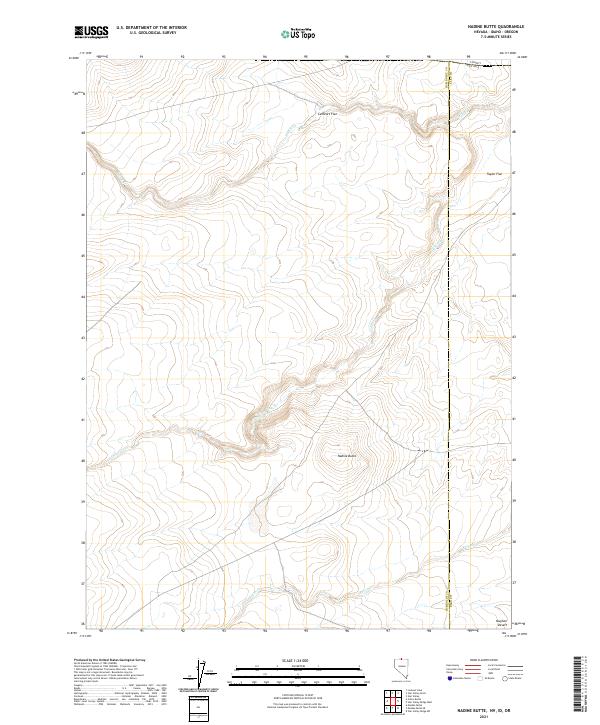 Nadine Butte topographic map thumbnail