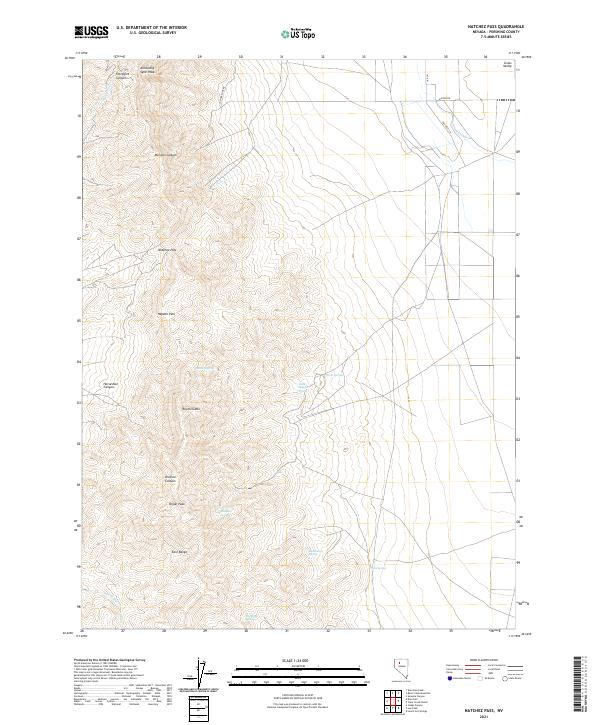 Natchez Pass 2021 topographic map thumbnail