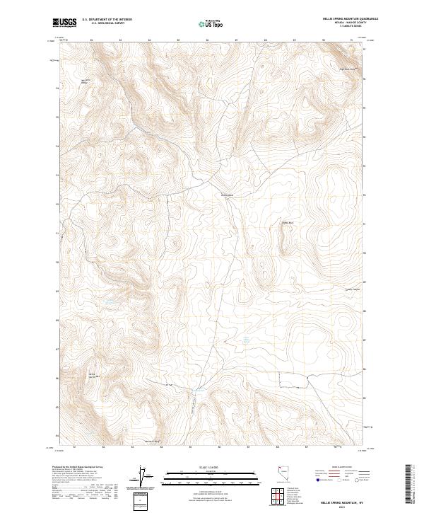 Nellie Spring Mountain 2021 topographic map thumbnail