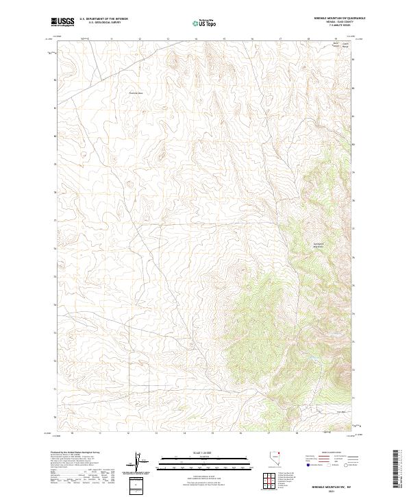 Ninemile Mountain SW topographic map thumbnail