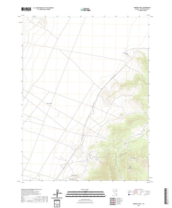 Ninemile Well 2021 topographic map thumbnail