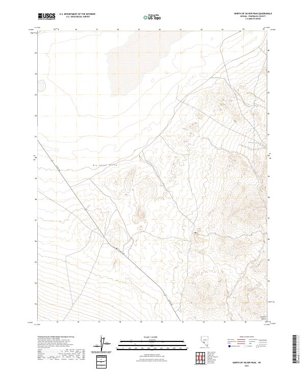 North of Silver Peak topographic map thumbnail