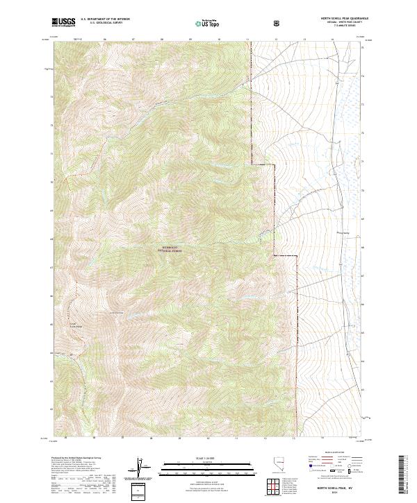 North Schell Peak 2021 topographic map thumbnail