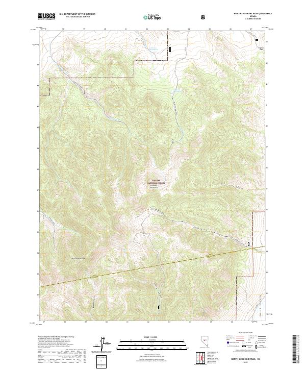 North Shoshone Peak topographic map thumbnail