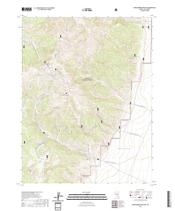 Northumberland Pass 2021 topographic map thumbnail