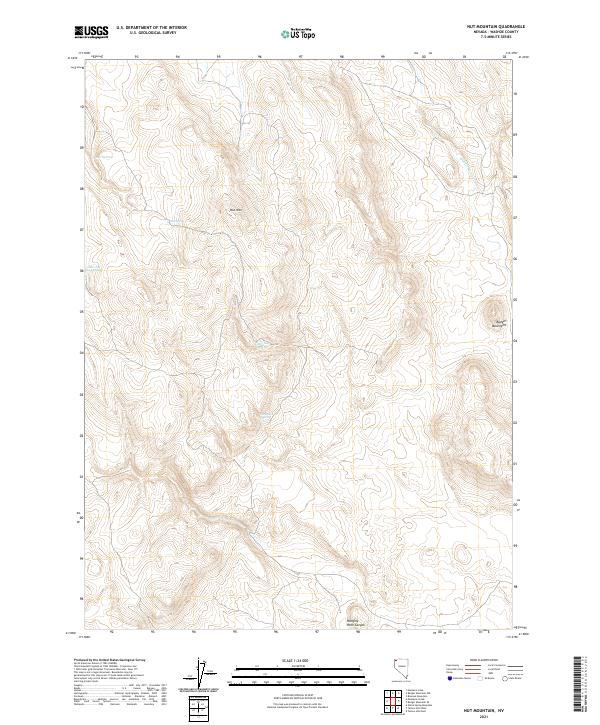 Nut Mountain 2021 topographic map thumbnail
