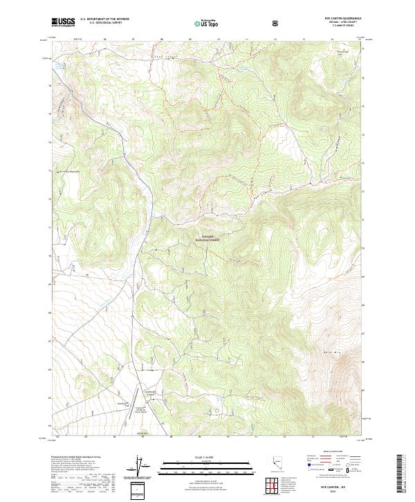 Nye Canyon topographic map thumbnail