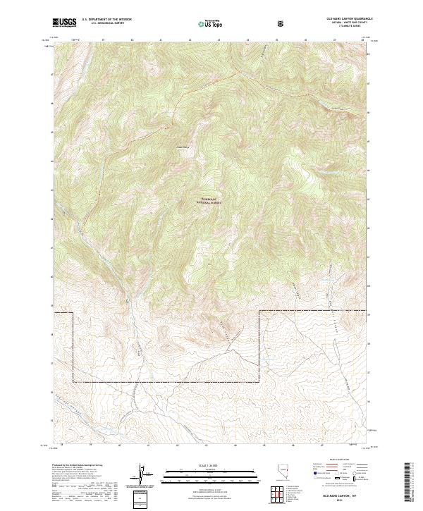 Old Mans Canyon topographic map thumbnail