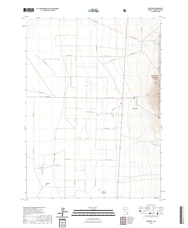 Orovada 2021 topographic map thumbnail