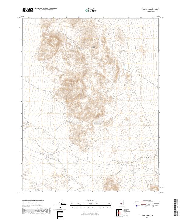 Outlaw Springs topographic map thumbnail