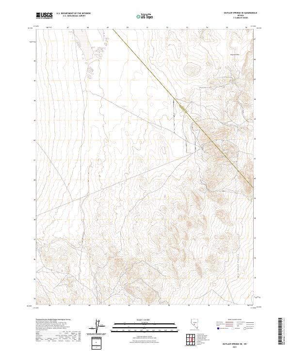 Outlaw Springs SE topographic map thumbnail