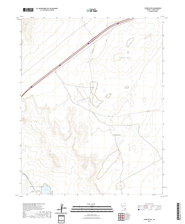 Overton NW 2021 topographic map thumbnail