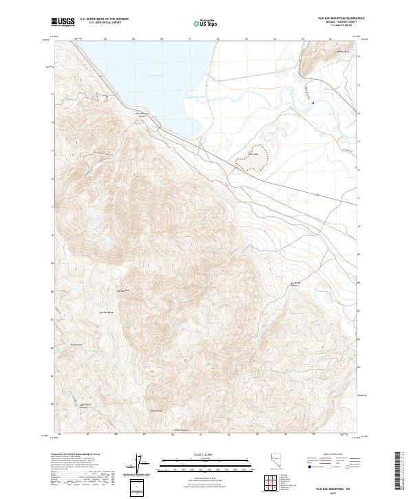 Pah Rah Mountain 2021 topographic map thumbnail