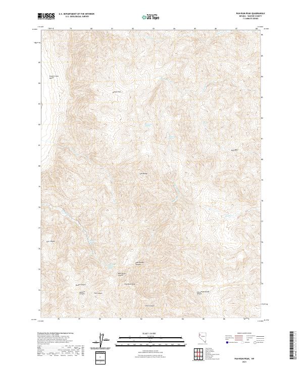 Pah-Rum Peak 2021 topographic map thumbnail