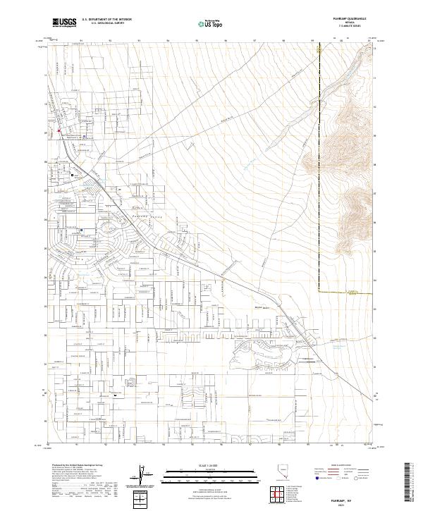 Pahrump 2021 topographic map thumbnail
