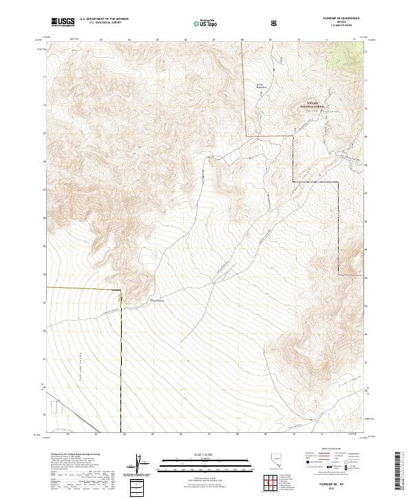 Pahrump NE topographic map thumbnail