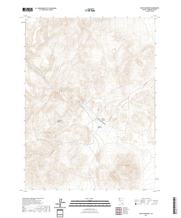 Paiute Meadows topographic map thumbnail