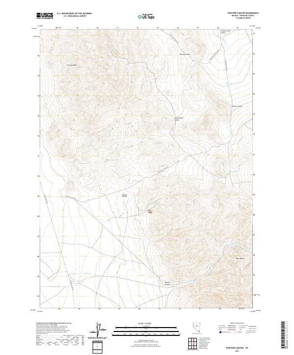 Panther Canyon 2021 topographic map thumbnail