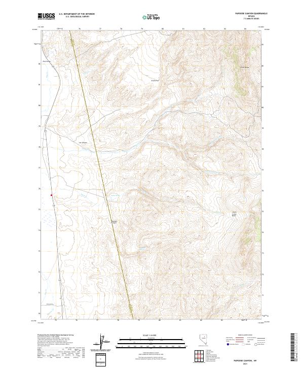 Papoose Canyon topographic map thumbnail