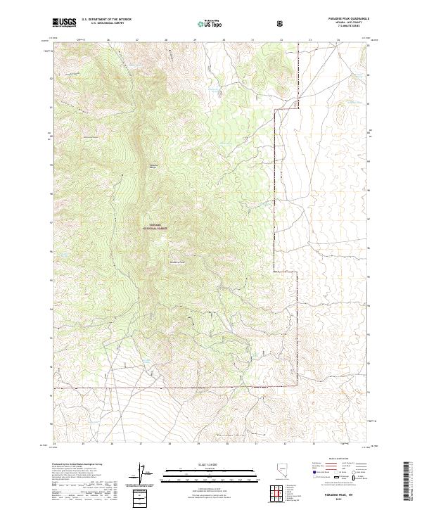 Paradise Peak 2021 topographic map thumbnail