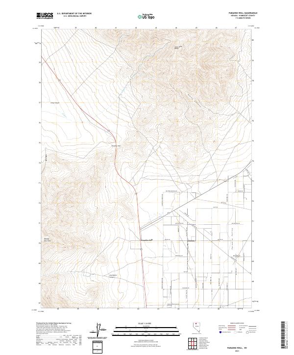 Paradise Well 2021 topographic map thumbnail