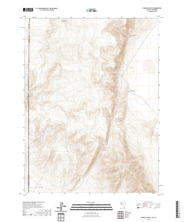 Parker Canyon 2021 topographic map thumbnail