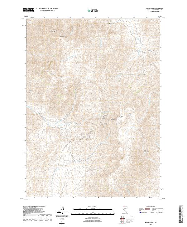 Parrot Peak 2021 topographic map thumbnail