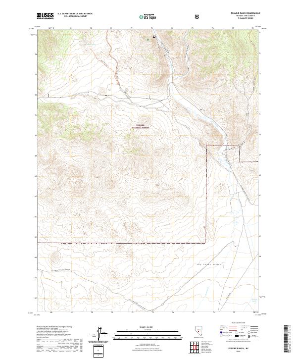 Peavine Ranch topographic map thumbnail