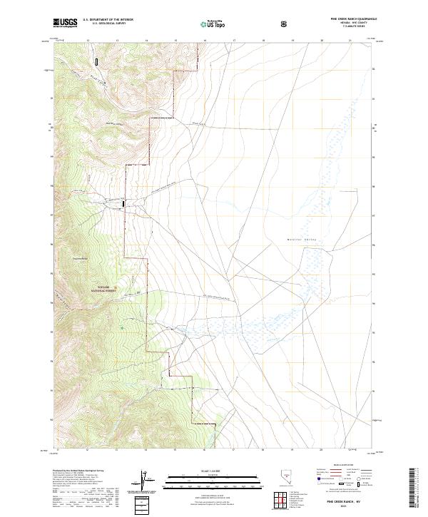 Pine Creek Ranch 2021 topographic map thumbnail