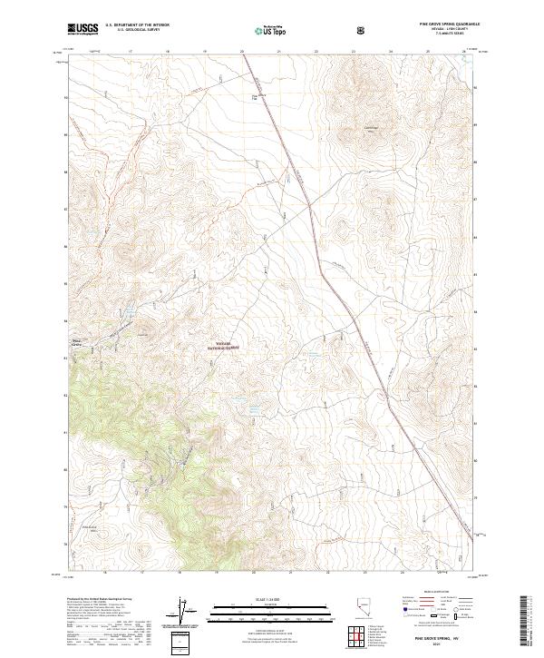 Pine Grove Spring 2021 topographic map thumbnail