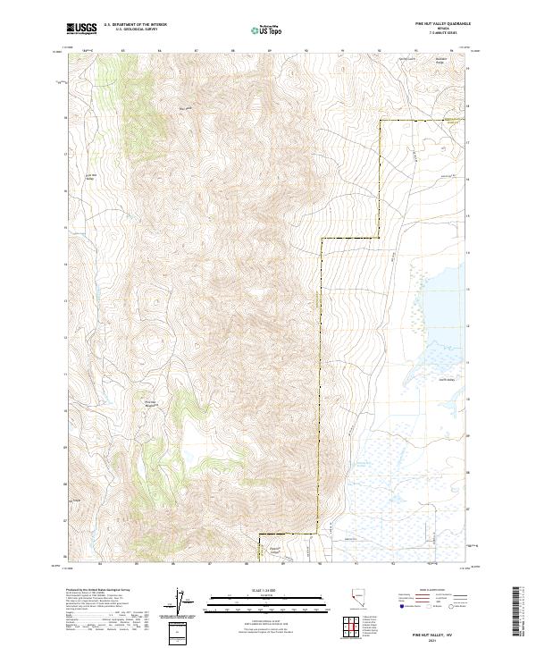 Pine Nut Valley 2021 topographic map thumbnail