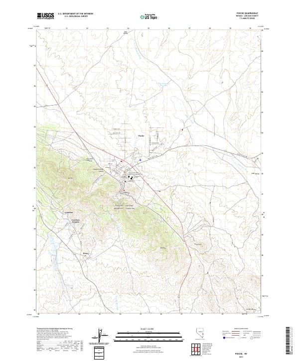 Pioche 2021 topographic map thumbnail