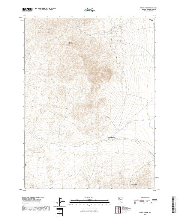 Poker Brown topographic map thumbnail