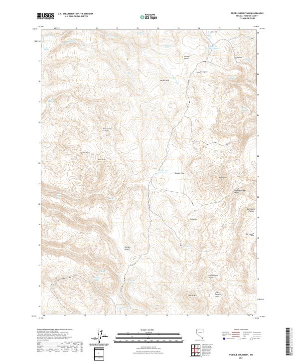 Poodle Mountain 2021 topographic map thumbnail