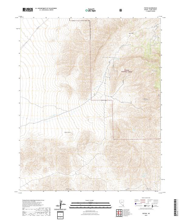Potosi 2021 topographic map thumbnail