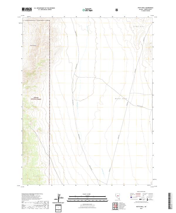 Potts Well 2021 topographic map thumbnail