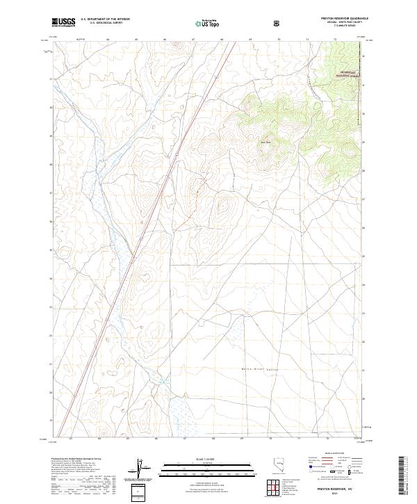 Preston Reservoir topographic map thumbnail