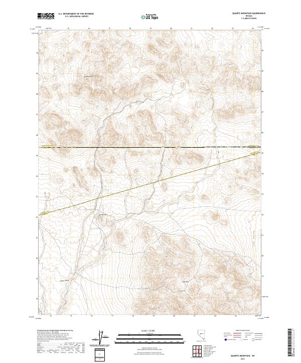 Quartz Mountain 2021 topographic map thumbnail