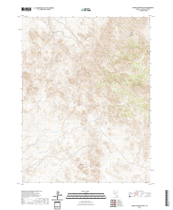 Quartz Mountain NW topographic map thumbnail