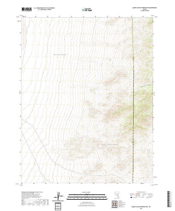 Quinn Canyon Springs NW topographic map thumbnail