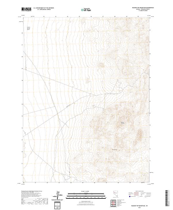 Ragged Top Mountain topographic map thumbnail