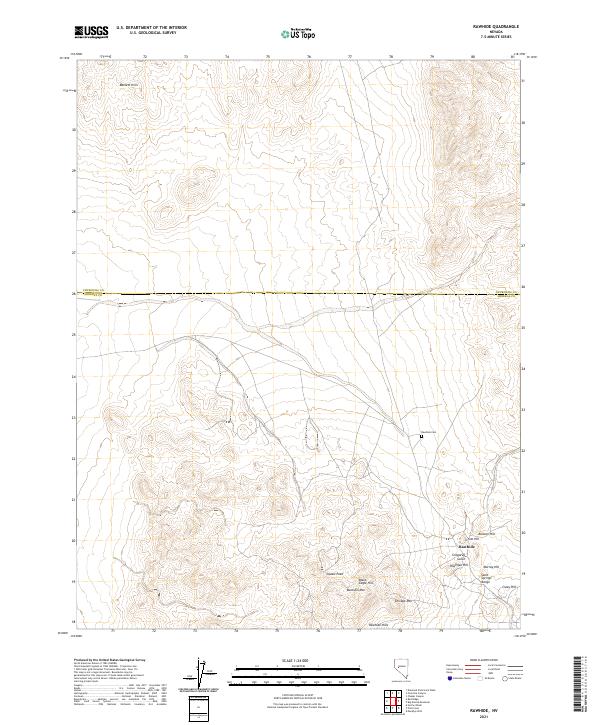 Rawhide 2021 topographic map thumbnail