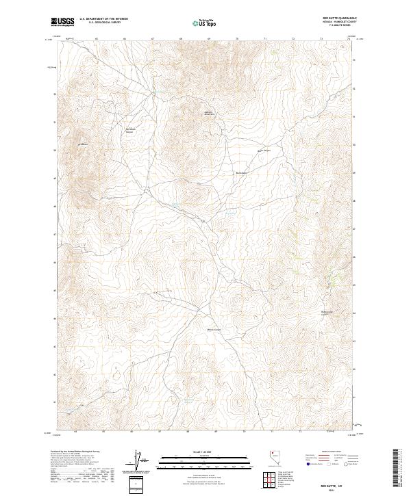 Red Butte 2021 topographic map thumbnail