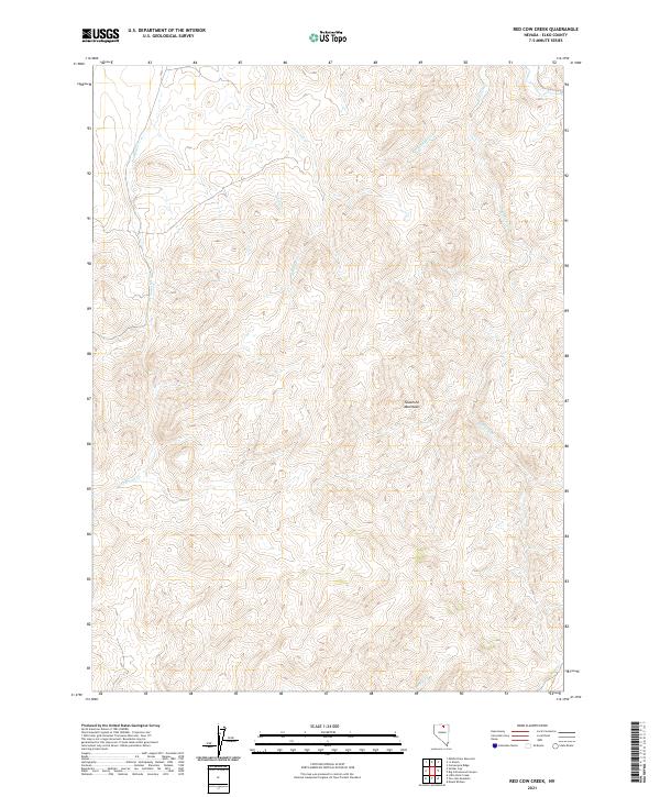 Red Cow Creek topographic map thumbnail