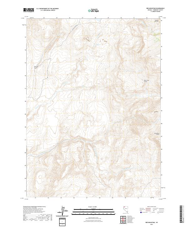 Red Mountain 2021 topographic map thumbnail